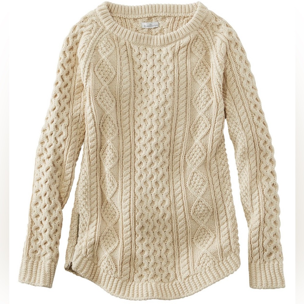 LL Bean Women's Signature Cotton Fisherman Tunic Sweater